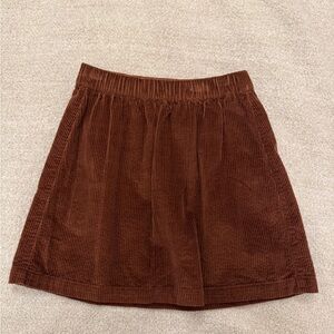 American Eagle Outfitters Cotton Rich Brown A-Line Skirt